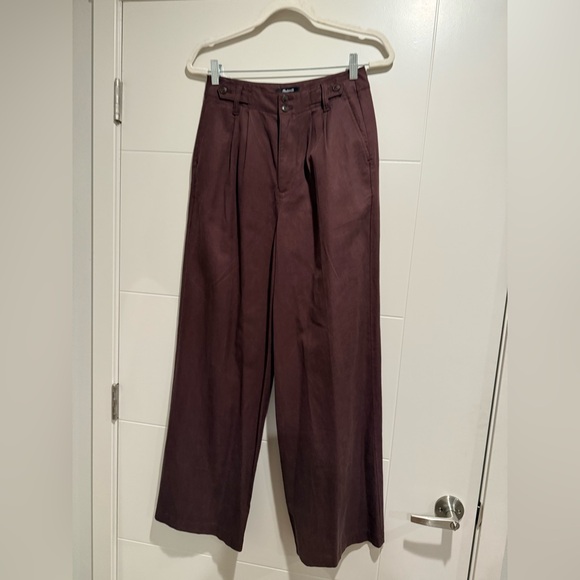 Madewell Harlow Wide Leg Pants Chocolate Raisin - Picture 5 of 8